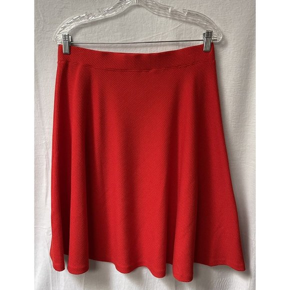 Talbots Skirt Orange Womens 8 Stretch A Line Midi Textured New - Picture 3 of 8